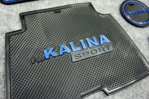 Коврики в ниши Лада Lada Калина Kalina 2 синие буквы 13 пр. фото 2