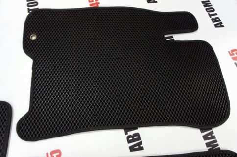 EVA ЭВА  коврики в салон Chevrolet Lacetti 2004-2013г черный рисунок ромб комплект 5шт    фото 5