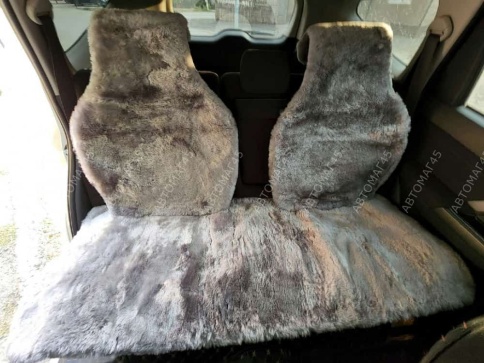 Рус Автотренд  Накидки короткий ворс мутон серый 140x55 на весь салон 5шт    фото 9