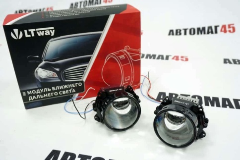 LTway  A15 Pro матричные светодиодные Би-Led линзы 3.0" 9-16V 35W 6000K 3400Lm гарантия 12 месяцев фото 1