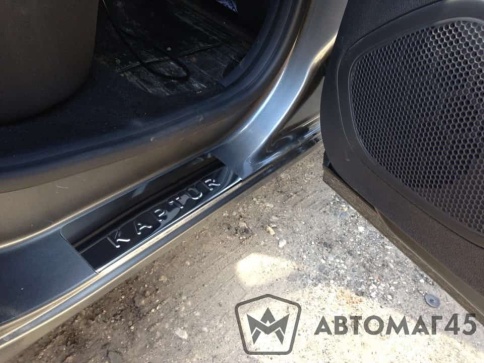 LIDER  Накладки на пороги  Renault Kaptur Каптур 2016-2022г 4 шт нержавейка    фото 2