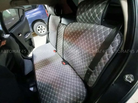 Чехлы  накидки на сиденье лен 2Д серый комплект 5шт фото 14