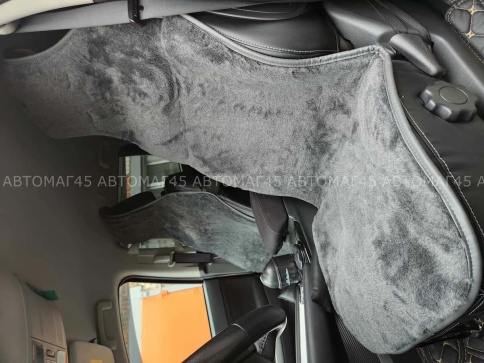 Рус Автотренд  Накидка на сиденье короткий ворс серый шерсть 40% размер XL 148х57см 2шт    фото 6