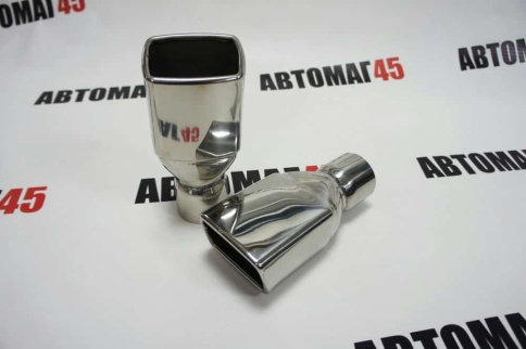 Насадка  на глушитель нержавеющая сталь цвет хром H014D    фото 1