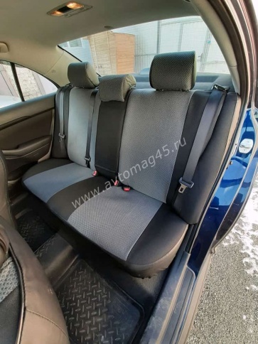 Авточехлы  Toyota Avensis Тойота Авенсис 2 поколение 2002-2009г жаккард серый Ижевск    фото 5