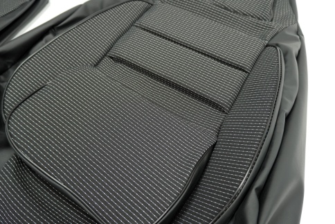 Авточехлы  Газель трехместная жаккард черный    фото 3