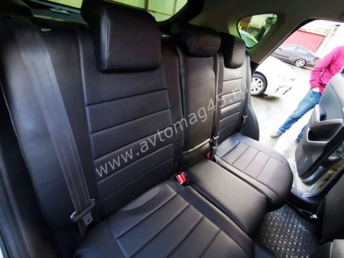 Авточехлы  Mazda CX-5 Мазда СХ-5 низ 1/1 верх 3/3 экокожа черная    фото 7