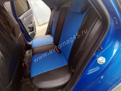 Динас  чехлы универсальные экокожа черный синий комплект    фото 4