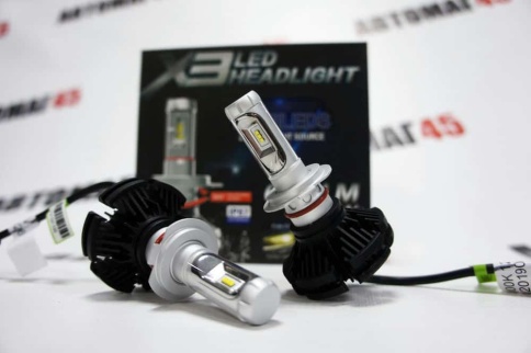 X3 чип  ZES LED 2шт H7 12В 50W 6500K 6000Lm с обманкой гарантия 1мес    фото 1