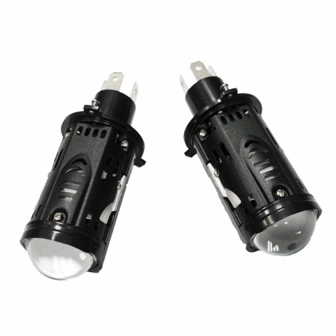 Ruzoom светодиодные лампы LED линза модуль 2шт H4 12В 90W 6000K 9000Lm гарантия 6 мес фото 5
