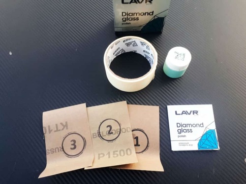 LAVR Алмазная  полироль фар Diamond Glass 20мл    фото 5