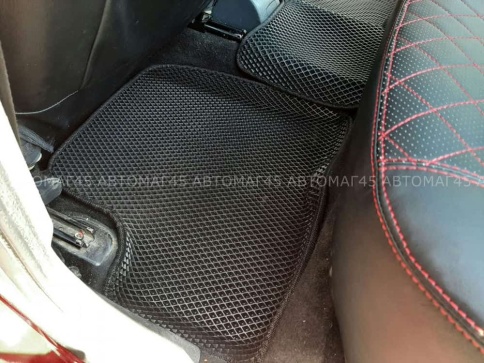 EVA ЭВА 3D коврики в салон Лада Largus FL 5 мест Logan до 13г Sandero Stepway до 15г чер рис ром 5шт фото 6