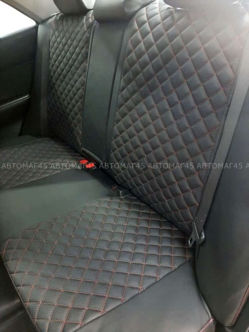 Авточехлы  Mazda 6 Мазда 6 2002-2005г экокожа черная ромб седан Ижевск    фото 10