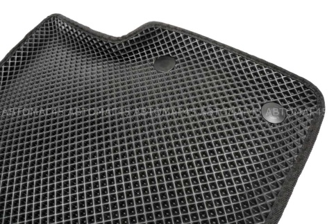 EVA ЭВА 3D коврики в салон Nissan Qashqai j-10 2006-2013г черный ромб компл 5шт CITY 3D фото 2