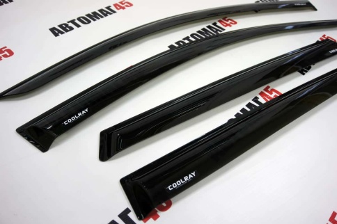 VAD  Дефлекторы на окна Ветровики Geely Coolray Джили Кулрей с 2018 по 2025г черные комплект фото 3