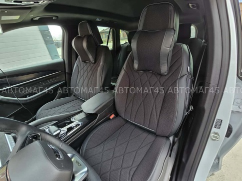 Чехлы  накидки на сиденье экокожа+жаккард черный трансформер с отдельным подголовником компл S.Fota фото 1