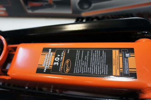 Автодело  домкрат 3т гидравлический подкатной поворотная ручка высота 130-410мм    фото 6