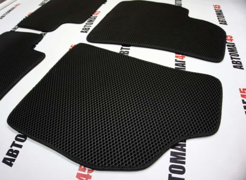 EVA ЭВА  коврики в салон Chery Tiggo 4 c 2017г черные рисунок ромб  комплект 4шт    фото 4