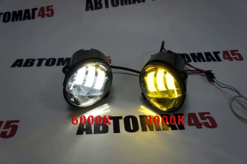 SALMAN  2 реж. 3000 6000К Фары п/туманные Лада Kalina Granta Datsun LED 50W 4800LM 2шт гарантия 6мес фото 1