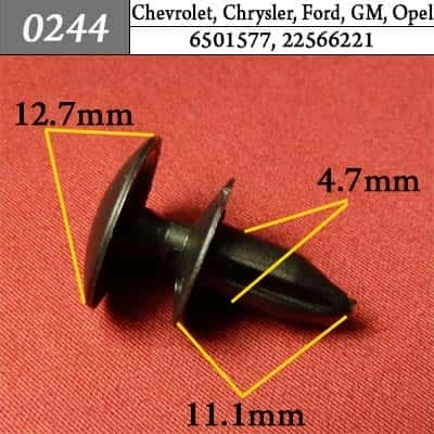 0244 Клипса пистон для Chevrolet Chrysler Daewoo Ford GM Opel  фото 1