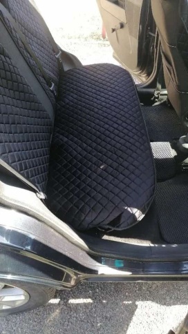 Гелакси  Накидки на сиденье универсальные велюр задний ряд черные с боками с черной ниткой 3шт  фото 2