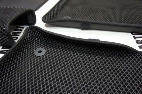 EVA ЭВА 3D коврики в салон Chevrolet Cruze 2008-2015г черный рисунок ромб комплект 5шт    фото 4