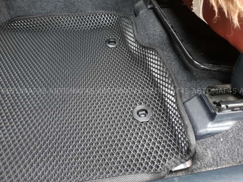 EVA ЭВА 3D коврики в салон Toyota RAV 4 XA40 2013-2019г черный рисунок ромб комплект 5шт CITY   фото 2