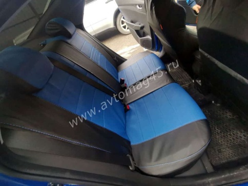 Динас  чехлы универсальные экокожа черный синий комплект    фото 3