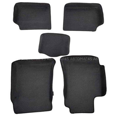 EVA ЭВА 3D коврики в салон Toyota Corolla 2000-2007г левый руль черный ромб компл 5шт CITY 3D фото 2