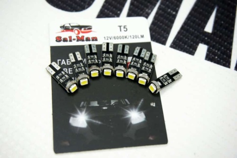 SALMAN Лампа светодиодная T5 1,2W 6000K 120Lm 1 диод SMD 12V без цоколя белый 1шт фото 1
