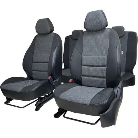 Авточехлы  Chevrolet Lacetti Лачетти Daewoo Gentra Дэу Джентра жаккард серый A10   фото 1