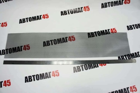 Dollex  защитная сетка на решетку радиатора ячейка 10ммх5,5мм 100х20см черная    фото 3