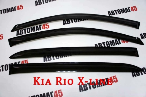 ANVair  дефлекторы окон KIA Rio X-Line Киа Рио Х-Лайн хэтчбек 2017-2022г комплект 4шт    фото 2