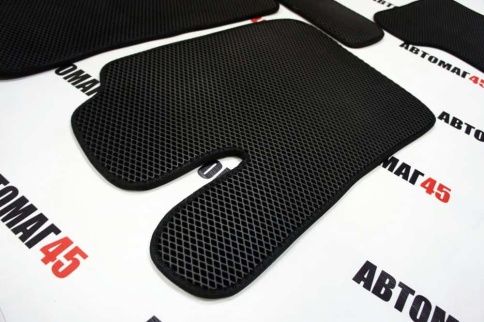 EVA ЭВА  коврики в салон LADA X-Ray 2015-2022г черный рисунок ромб комплект 5шт    фото 3