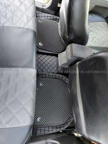 Коврики универсальные с бортиком экокожа съемный eva черный комплект 5шт    фото 10