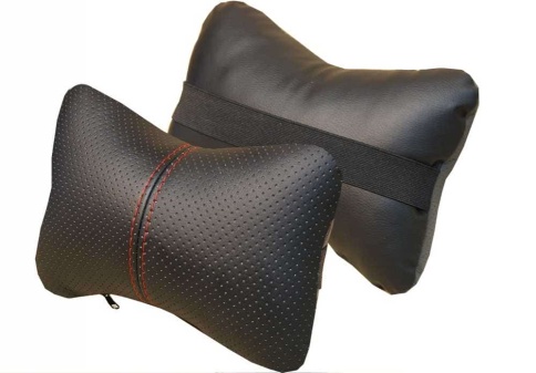 Подушка  под шею экокожа и ткань    фото 6