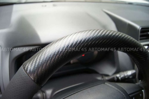 Maximal  оплетка руля экокожа перфорация+карбон черная размер 37-39см SC01BL-BL фото 5