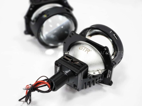 GTR HL-5 светодиодные Би-Led линзы 3.0" 12V 50W 5500K 4200Lm 1 чип гарантия 12 месяцев  фото 3