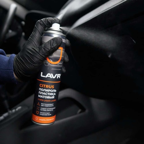 LAVR  полироль пластика матовый цитрус аэрозоль 400мл    фото 2
