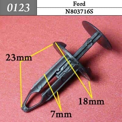 0123 Клипса пистон для Ford 7мм фото 1