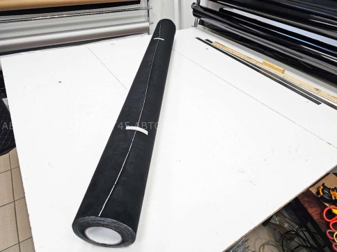Алькантара  самоклеющаяся черная 1м х 1,5м Premium Dark Small Black фото 4