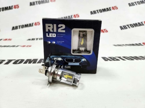 R12  чип СОВ LED 2шт H4 12В 18W 6000К 2000Lm гарантия 1мес C2R   фото 4