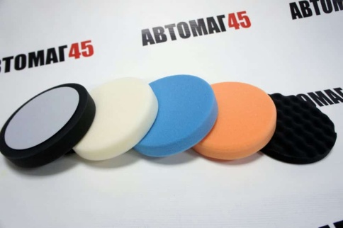 Holex  губка полировальная на липучке 150х30 черная    фото 2