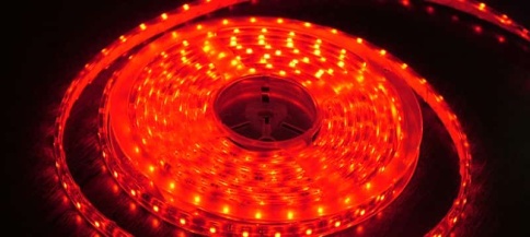 Лента  светодиодная красная Т5050 1м    фото 1