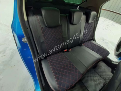 Авточехлы  Renault Logan Stepway с 2013г Renault Sandero Sandero Stepway с 2015г 1/1 алькантара ромб фото 4
