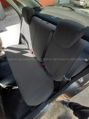 Авточехлы  Лада Granta Гранта  2/3 с 08.2018г жаккард черный с боковыми поддержками фото 9