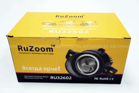 Ruzoom  Фары п/туманные 1 линза Nissan LED 50W 4800LM 6000K с ушами 2шт гарантия 6 мес    фото 3