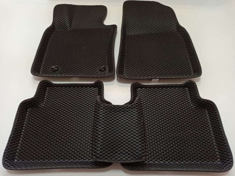 BORATEX  коврики в салон 3D EVA ЭВА Toyota Camry V70 2017-2024г черные рис ромб компл 5шт фото 6