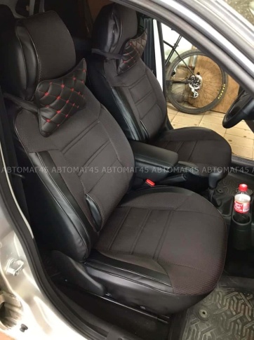 Авточехлы  Лада Granta Гранта  2/3 с 08.2018г жаккард красный    фото 11