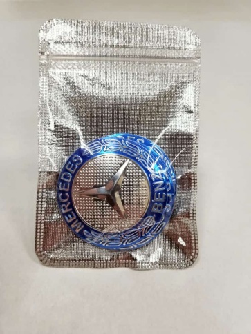 Наклейка на колпаки MB сферическая изогнутая 5,5см 4шт (114481) фото 1